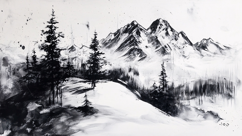 高清大图下载【趣麦麦图】绘画雪景