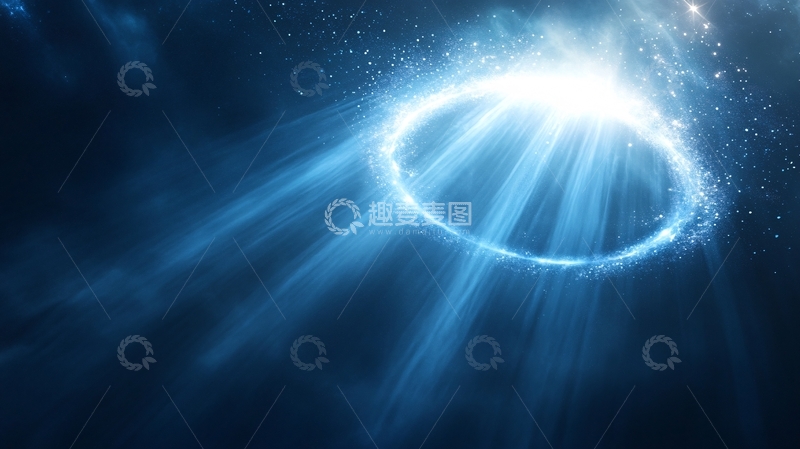 高清大图下载【趣麦麦图】蓝色壁纸光圈光晕