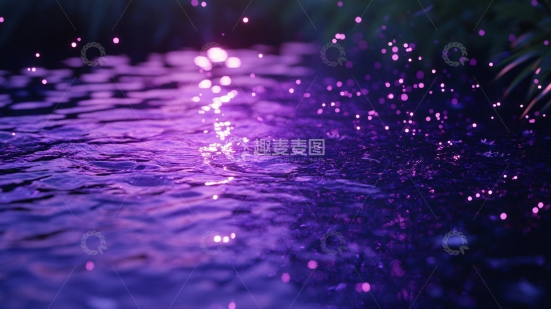 高清大图下载【趣麦麦图】点点星光水面1