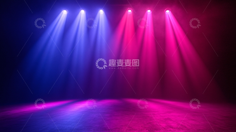 高清大图下载【趣麦麦图】紫色舞台灯光背景图5