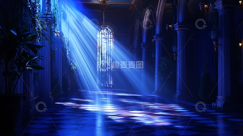 高清大图下载【趣麦麦图】欧式拱门星光主题场景