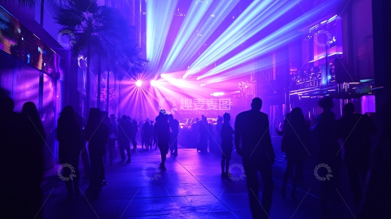 高清大图下载【趣麦麦图】夜景人流