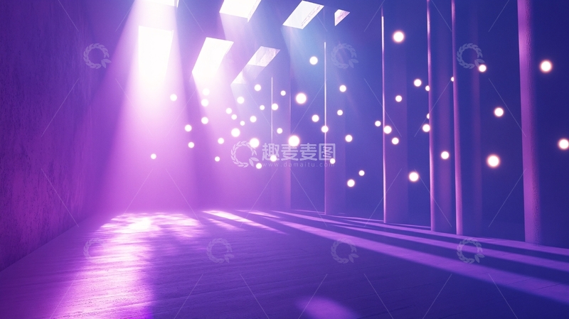 高清大图下载【趣麦麦图】紫色过道1