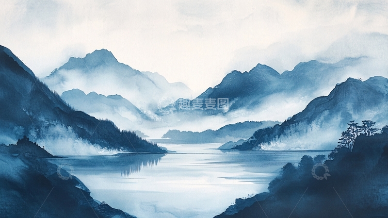 高清大图下载【趣麦麦图】唯美意境彩墨山水26