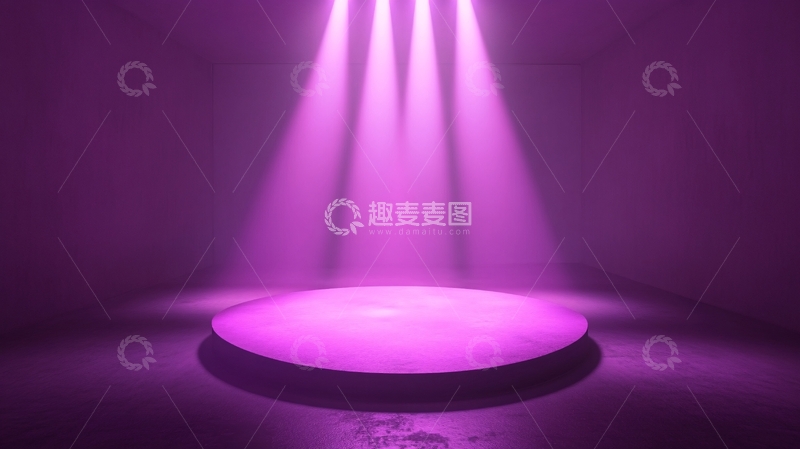 高清大图下载【趣麦麦图】紫色舞台场景1