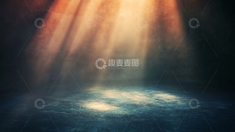 高清大图下载【趣麦麦图】光束照射海面