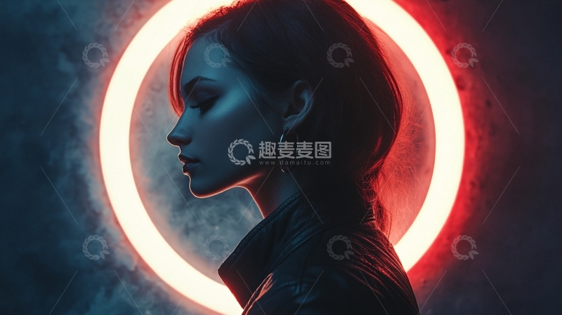 高清大图下载【趣麦麦图】霓虹灯光感1