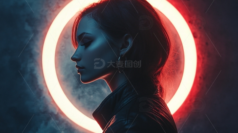 高清大图下载【趣麦麦图】霓虹灯光感1