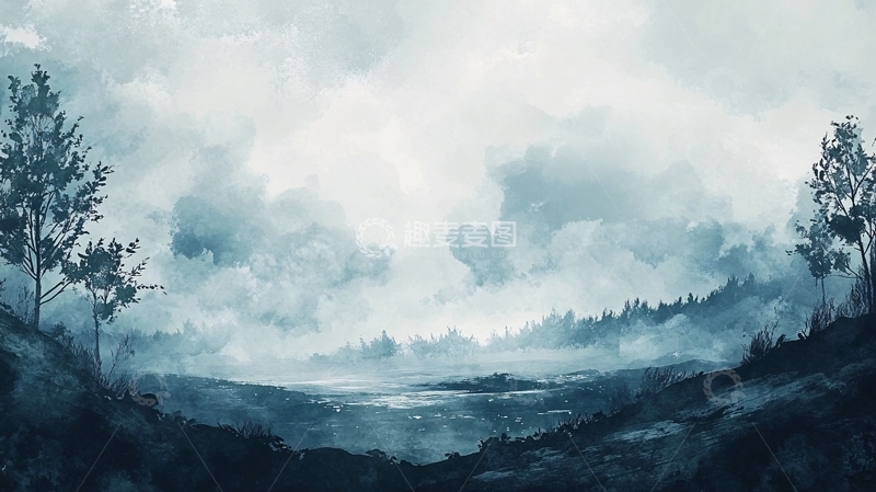 高清大图下载【趣麦麦图】唯美水彩风景2