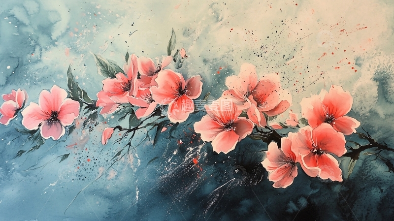高清大图下载【趣麦麦图】樱花美术绘画