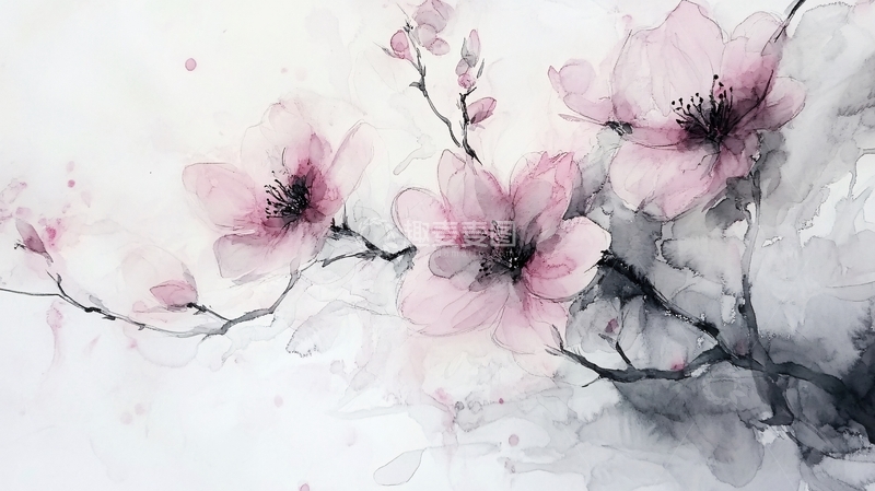 高清大图下载【趣麦麦图】唯美画意桃花1