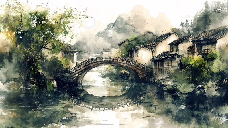 高清大图下载【趣麦麦图】奈何桥插画14