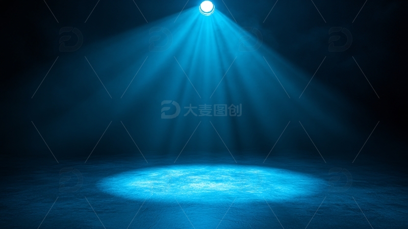 蓝色舞台灯光4