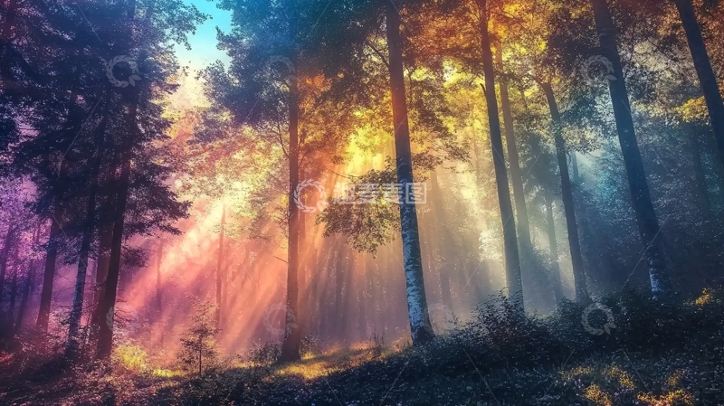 高清大图下载【趣麦麦图】阳光森林壁纸8