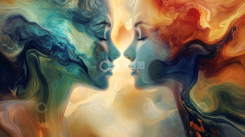 高清大图下载【趣麦麦图】男女抽象图形