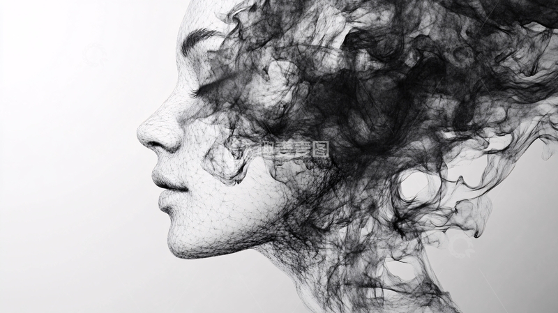 高清大图下载【趣麦麦图】女性形态烟雾