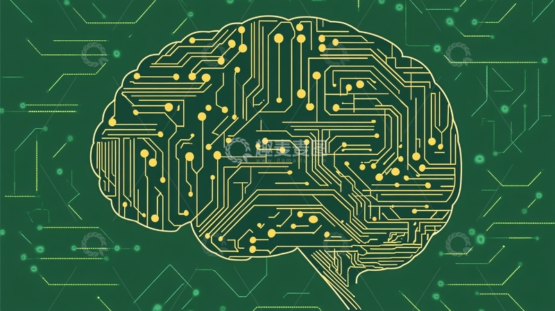 高清大图下载【趣麦麦图】人工智能只能大脑