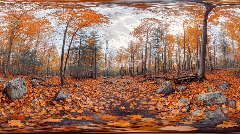 高清大图下载【趣麦麦图】大画幅枫叶林1