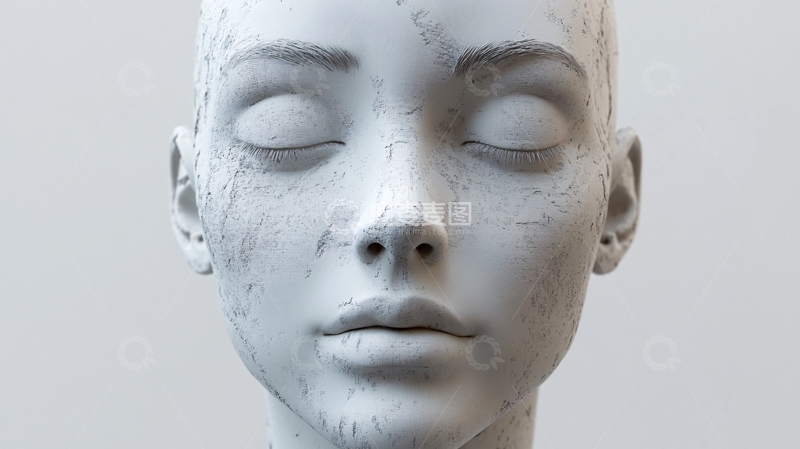 高清大图下载【趣麦麦图】少女面部雕塑