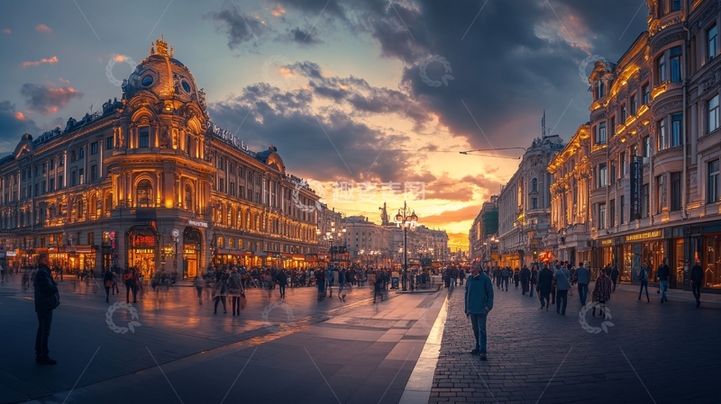 高清大图下载【趣麦麦图】中央大街早晨