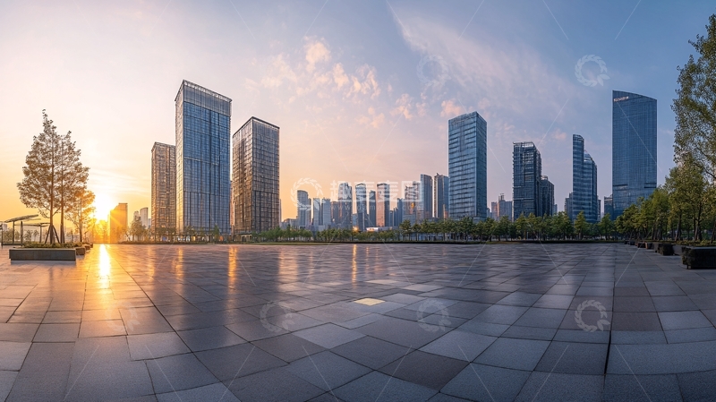 高清大图下载【趣麦麦图】金融城日出风光