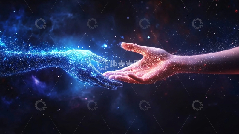 高清大图下载【趣麦麦图】科技手素材1