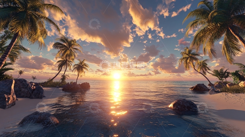 高清大图下载【趣麦麦图】热带海岛风情17