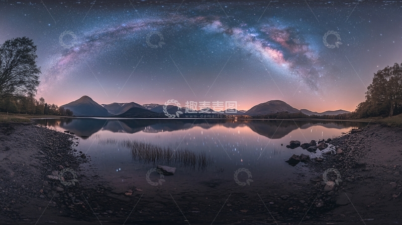 高清大图下载【趣麦麦图】星云湖泊