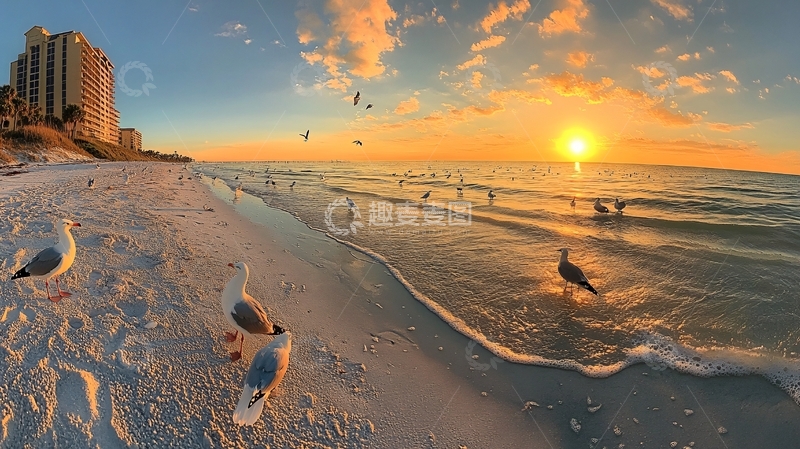 高清大图下载【趣麦麦图】海滨全景图风景