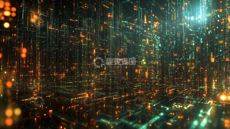 高清大图下载【趣麦麦图】数字网络大数据背景1