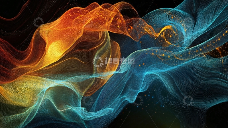 高清大图下载【趣麦麦图】炫彩流动背景3