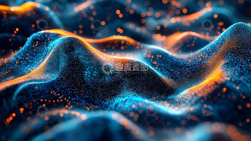 高清大图下载【趣麦麦图】科幻感蓝色流动感背景5