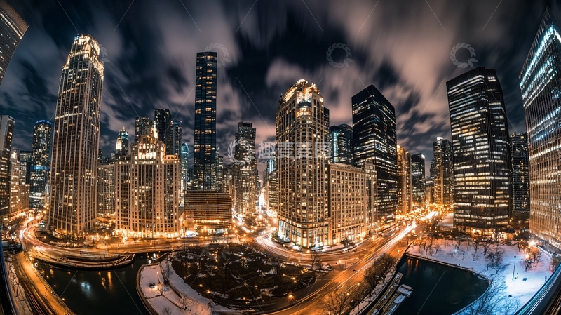 高清大图下载【趣麦麦图】专业级全景夜景1