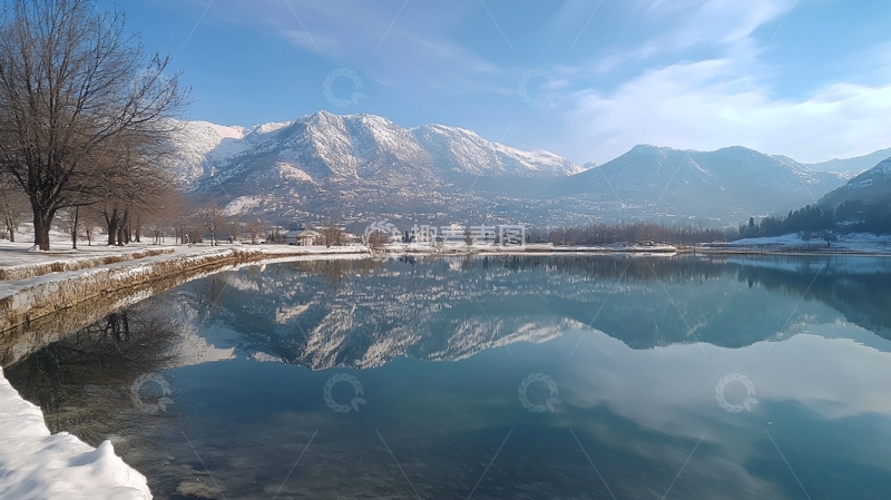 高清大图下载【趣麦麦图】雪后倒影