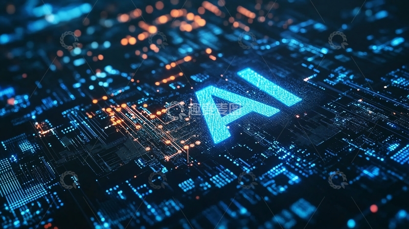 高清大图下载【趣麦麦图】人工智能科技感背景3