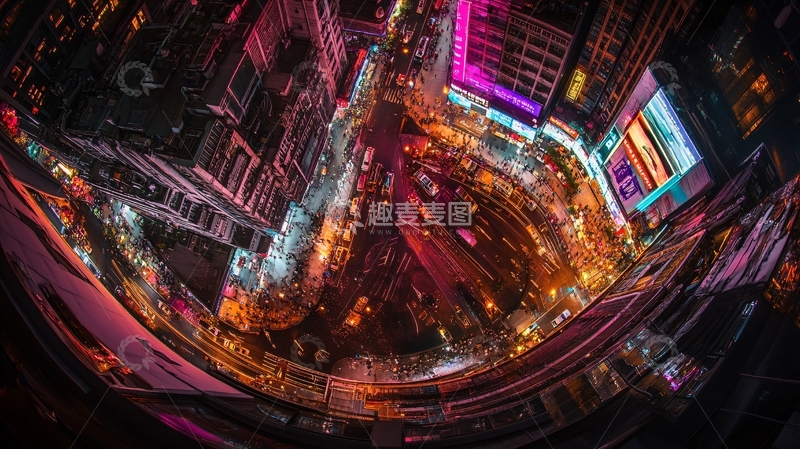 高清大图下载【趣麦麦图】旺角航拍