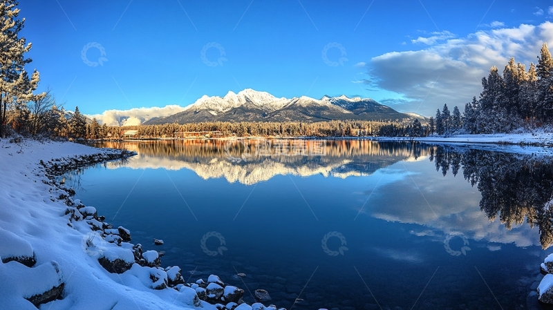 高清大图下载【趣麦麦图】唯美冬日湖景清晨10