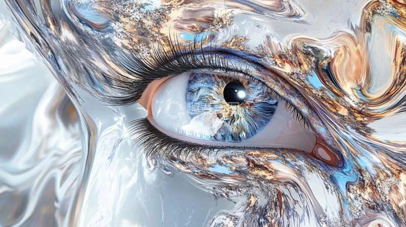 高清大图下载【趣麦麦图】金色眼睛眼界世界2