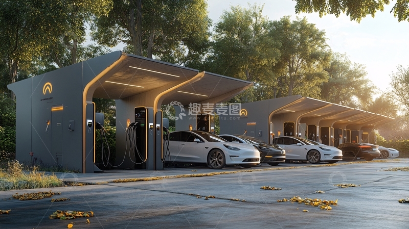 高清大图下载【趣麦麦图】现代汽车充电桩充电站2