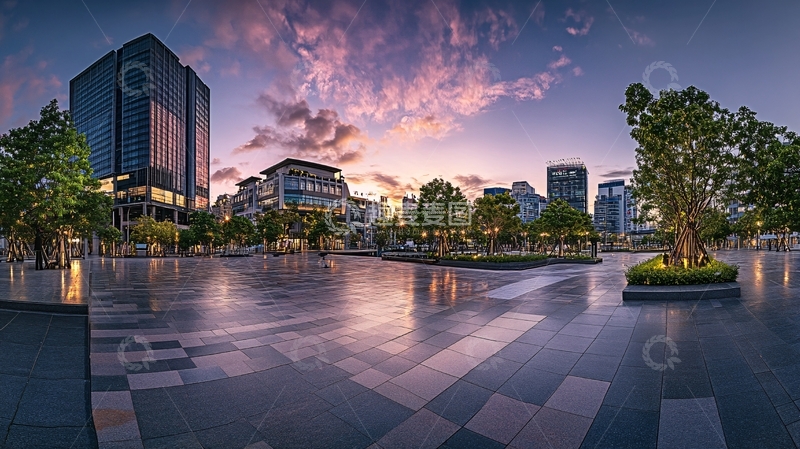 高清大图下载【趣麦麦图】中轴清晨全景1