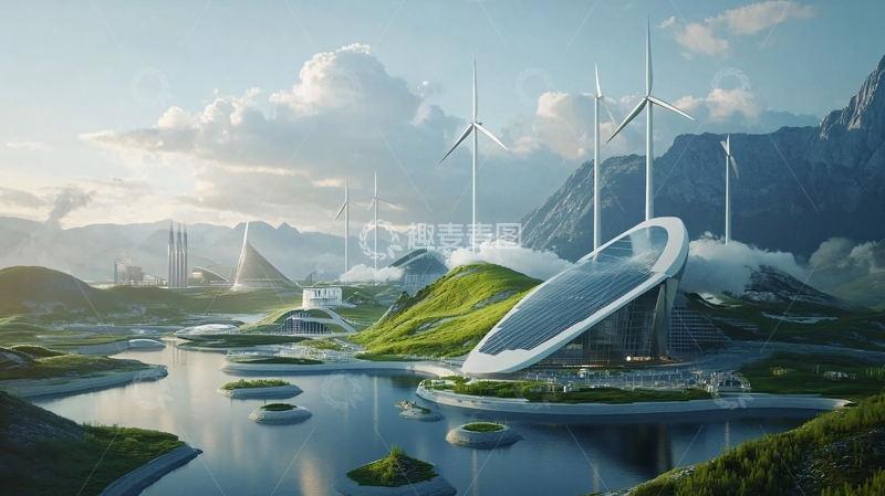 高清大图下载【趣麦麦图】魅力挪威市悬浮岛设计1