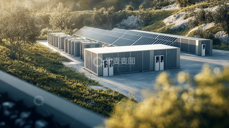 高清大图下载【趣麦麦图】光伏电站储能