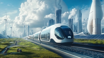 高铁行驶城市门户2