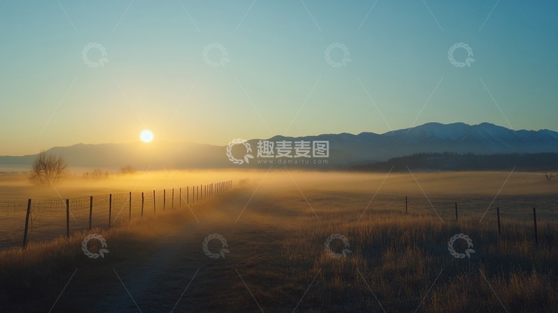 高清大图下载【趣麦麦图】草原之晨