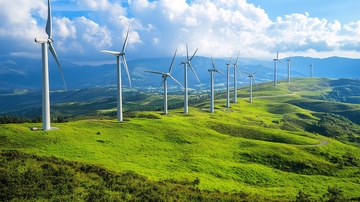 绿色群山风力发电1