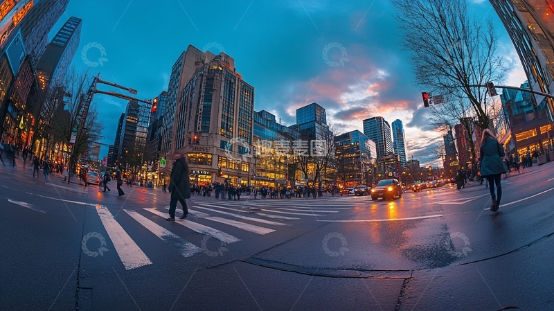 高清大图下载【趣麦麦图】街头全景图