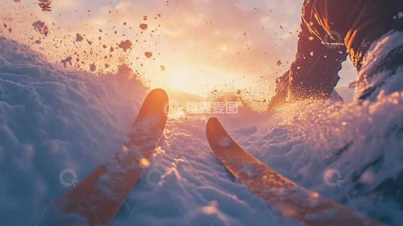 高清大图下载【趣麦麦图】炫彩滑雪视觉3