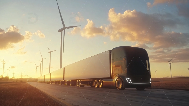 高清大图下载【趣麦麦图】新能源运输