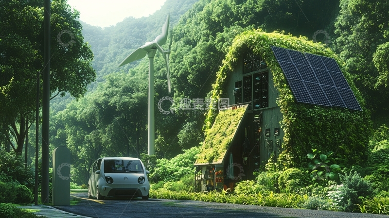 高清大图下载【趣麦麦图】新能源住宅