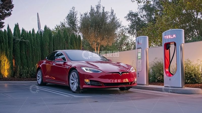 高清大图下载【趣麦麦图】特斯拉充电桩